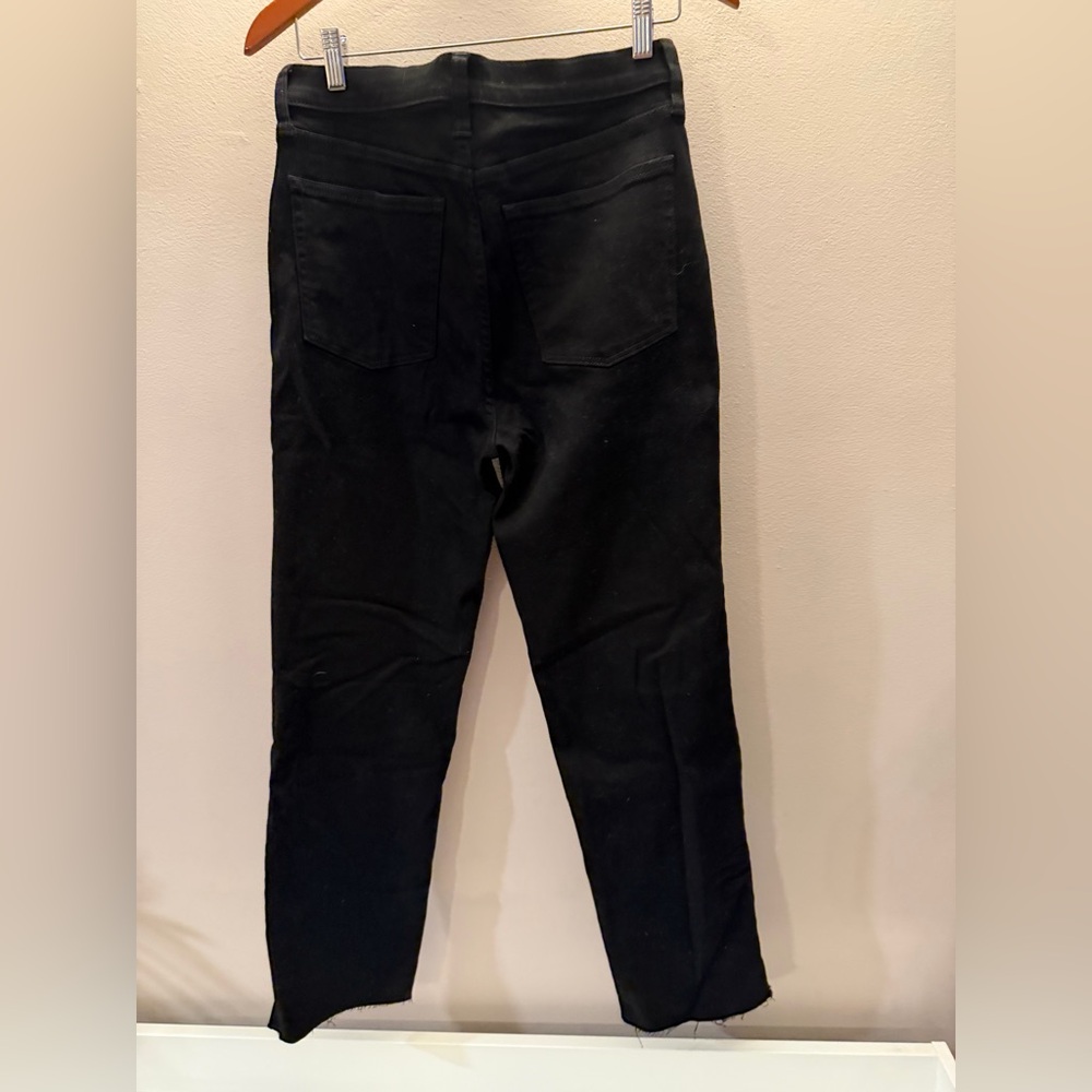 J.Crew Stovepipe Jeans Black‎ Raw Hem Straight Leg NWT Womens 29 - Picture 5 of 5